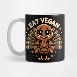 Whimsical Thanksgiving Turkey - Eat Vegan Mug